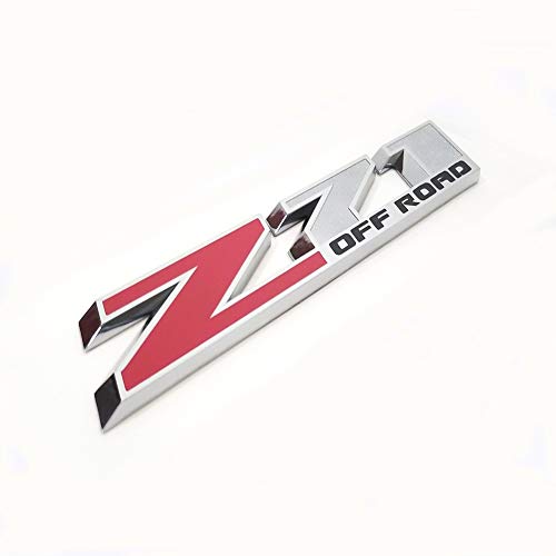 2Pack Oem 10 Inches Big Z71 Off Road Emblems Compatible With 2009-2018 Colorado Tahoe Silverado Sierra Suburban 2500Hd 3500Hd Offroad (Chrome Red) #TOP4