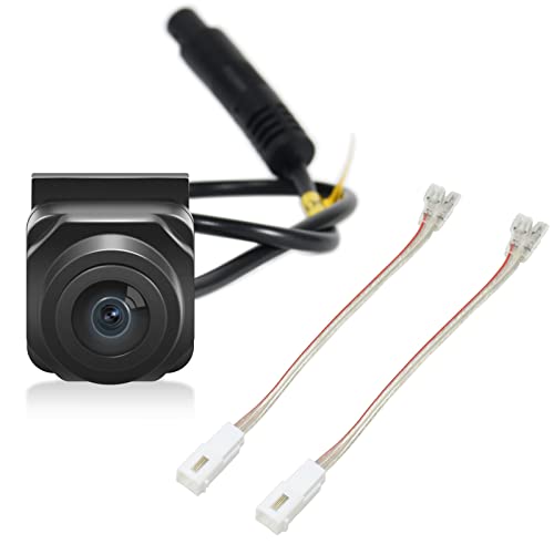 RED WOLF Dash Tweeters Speaker Wiring Harness + Front Forward Facing View Camera for Jeep Wrangler JL/JLR/JLU/JT Gladiator Rubicon Off-Road 2018-2021 Front Trail Cargo Camera