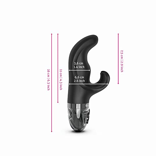Estimvibrator Mystim Hop Hop Bob : vibreur noir compact de 7,5 cm