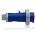 Leviton 320P6W 20 Amp, 250 Volt, 2P, 3W, North American-Rated Pin & Sleeve Plug, Industrial Grade, IP67, Watertight - BLUE