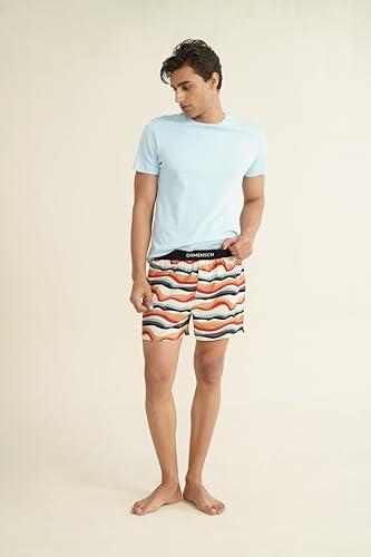 Image of DAMENSCH Solid Breeeze Inner Boxers for Men, Ultra-Light Boxers, 100% Cotton Shorts Pant, Breathable Woven Inner Cotton Shorts for Men-Sunset Beige-4XL