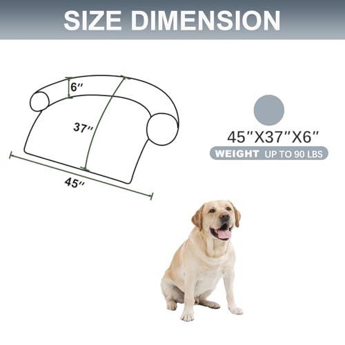 Image of Calming Dogs /Cats Bed Mats, Dog Pad Washable Removable Couch Cover, Plush Long Fur Mat for Pets, Waterproof Lining, Perfect for Small, Medium and Large Dogs and Cats (Gradient Gray, 45 inchx37 inch)