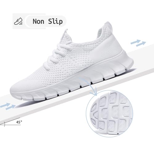 Men Tennis Shoes Running Shoes - Gym Sneakers Shoes Walking Workout Shoes Non Slip Walking Athletic Slip on Breathable Mesh Comfortable Lightweight Casual Sports Fashion Shoes - Image 5