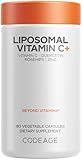 Codeage Liposomal Vitamin C 1500mg with Zinc, Elderberry, Citrus Bioflavonoids Grapefruit, Lemon, Orange Powder, Quercetin & Rose Hips Fruit – Vegan Supplement - Non-GMO, Vegan Pills, 180 Capsules