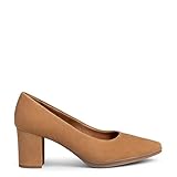Zapatos de Mujer cómodos tacón Medio Ante en Camel, EU 38