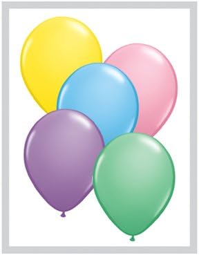Qualatex Globos de látex de colores pastel surtidos de 5 pulgadas (100 unidades)