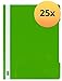 Produktbild ELBA 100800018 Schnellhefter 25er Pack A4 aus PVC für DIN A4-Blätter mit Greifausschnitt am Rückendeckel, hellgrün