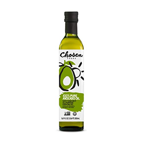 Chosen Foods 100% Pure Avocado Oil 16.9 oz., Non-GMO for High-Heat Cooking, Frying