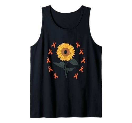 Soporte múltiple para esclerosis Awareness Sunflower MS Warrior Support Camiseta sin Mangas
