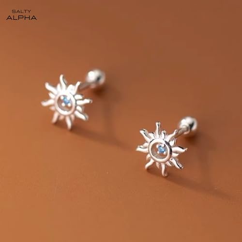 Image of SALTY ALPHA Anti Tarnish Aaron Earrings for Men | Ear Studs for Man | Stylish Fashion Jewellery Accessories for Boys | Minimal Jewelry | Ideal for Gifting | Gift for Diwali, Christmas, Marriage, Birthday