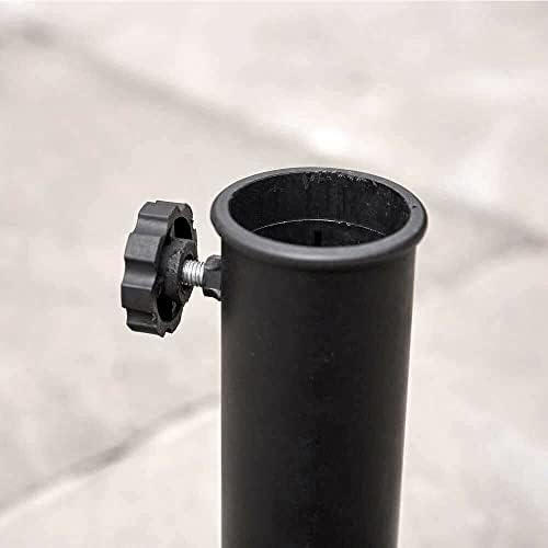 Garden Mile Black Rattan Effect Parasol Base, Heavy Duty Weather Resistant Resin Garden Umbrella Stand Round Decorative Parasol Base for Patio, Garden, Outdoor - (10Kg)