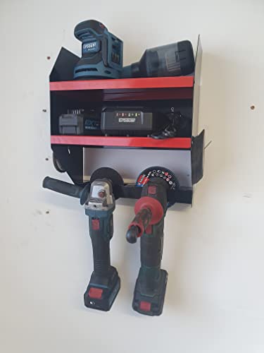 LaserSmith - Aufbewahrungs- und Ladestation für Mühle - verzinkte Wandhalterung für 10,2 cm Winkelschleifer Cover