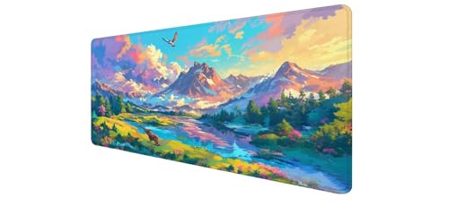 Tapis souris XXL montagne idéal pour optimiser le bureau de télétravail