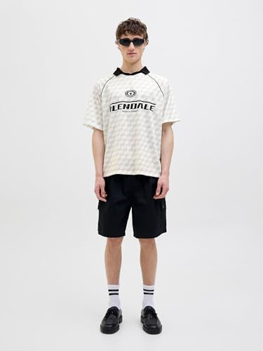 Vêtements Jack & Jones JCORETREAT AOP MESH OPEN COLLAR POLO LN pour Accessoires - vue 9