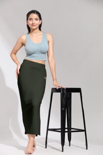 Image of TRENDMALLS Women's Polyester Spandex Stretchable Straight Saree Shapewear Petticoat for Women, Cotton Blended, Skirts for Women, Saree Shaper