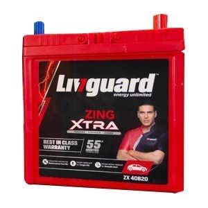 Zing Xtra ZX40B20 low maintance Battery (UNIVERSAL) for Cars