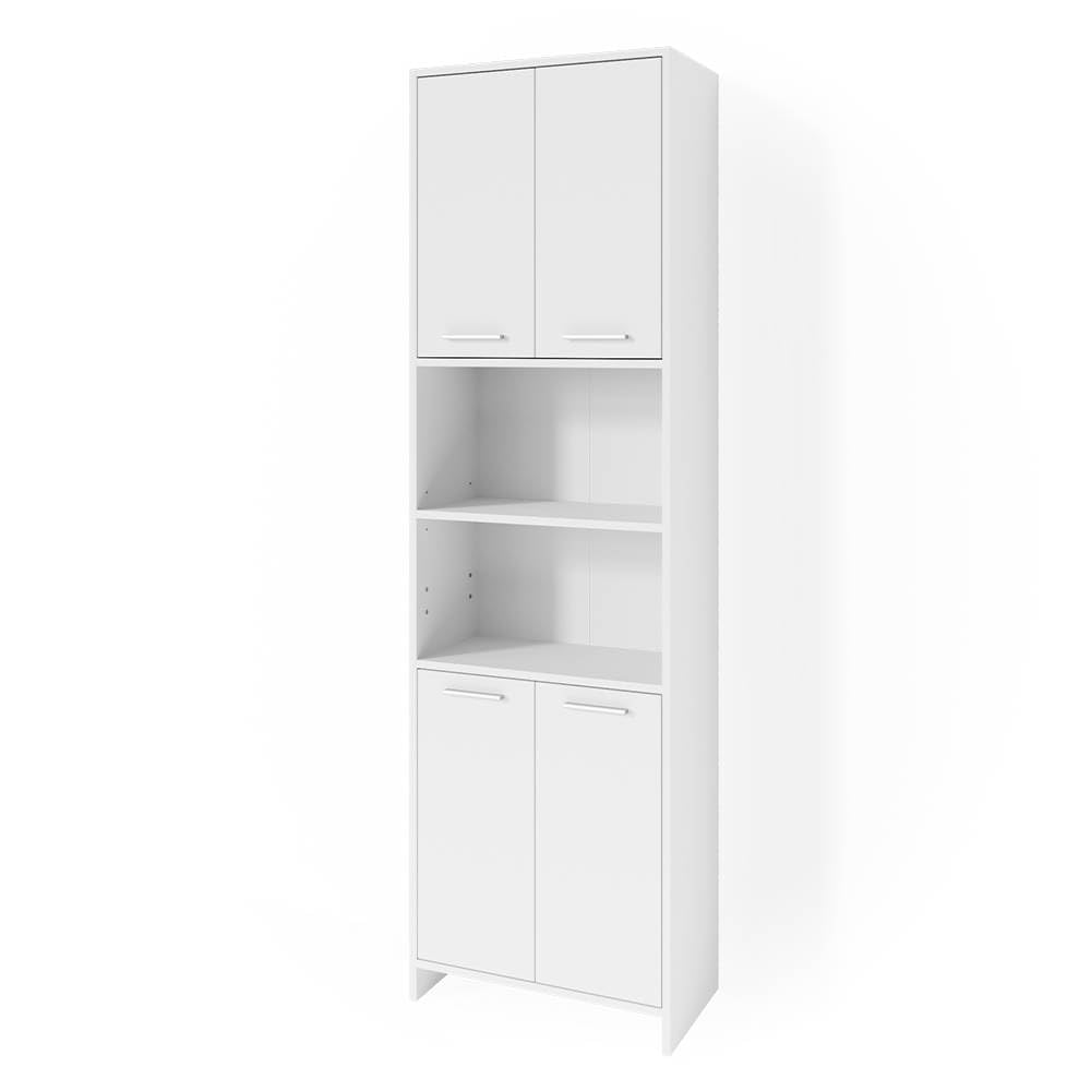 Vicco Armario de baño Maris, Blanco, 56.1 x 190 cm | Mueble de baño, con estantes ajustables en altura para un uso flexible