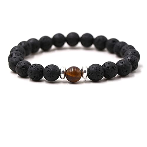 Bracelet pierre de lave aux huiles essentielles pour femme bien-être yoga