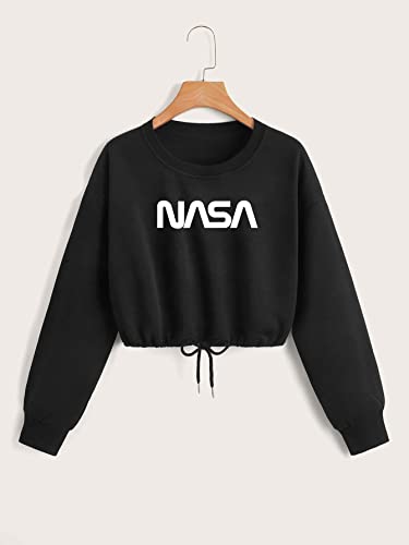 Sweat-shirt graphique noir taille S pull col rond confort - 2