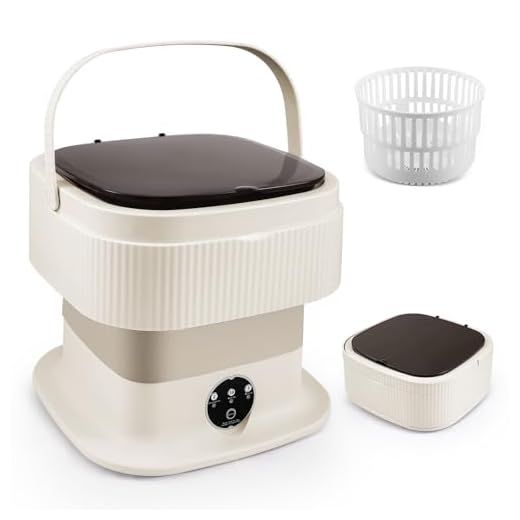 HIUYRFS Mini lavatrice da 11 litri con cestello per centrifuga, piccola lavatrice, da campeggio, da viaggio, portatile, singolo