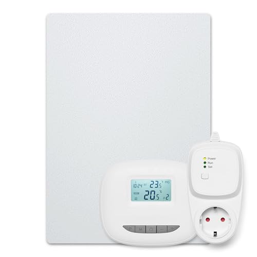 Bosch Heat Infrared 4000 P - Infrarot Wandheizung mit Set aus Funkregler und Steckdosenadapter - Energieeffizienter Heizkörper mit idealer Wärmeverteilung - 850 Watt (20 m²)