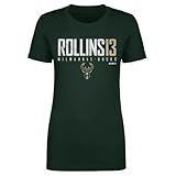 500 LEVEL Ryan Rollins Milwaukee Bucks Shirt for Women - Ryan Rollins Milwaukee Bucks Elite WHT (Forest Green, Small)