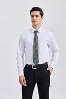 HISDERN Herren Krawatte Blume Paisleyn Hochzeit Krawatte & Einstecktuch Set – Ansicht 6