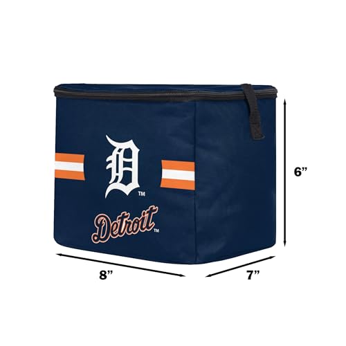 Image of FOCO MLB Officially Licensed Primary Logo Team Stripe 6 or 12 Pack Soft Insulated Game Day Baseball Lunch Tote Cooler