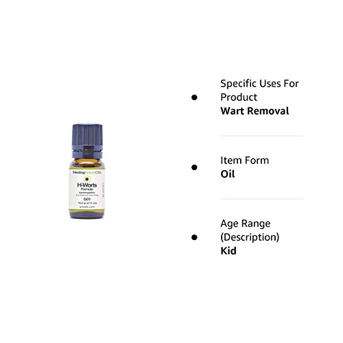 Wart Remover Alternative - Natural. Topical, No Acid, Freeze. Cream Oil Face, Flat, Plantar 11ml