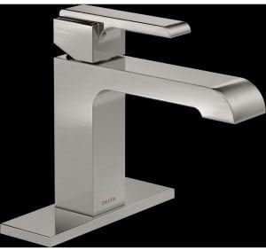 Miniatura 4 de Delta Grifo de baño de un solo agujero Ara níquel cepillado, grifo de baño de una sola manija, inoxidable 567LF-SSLPU