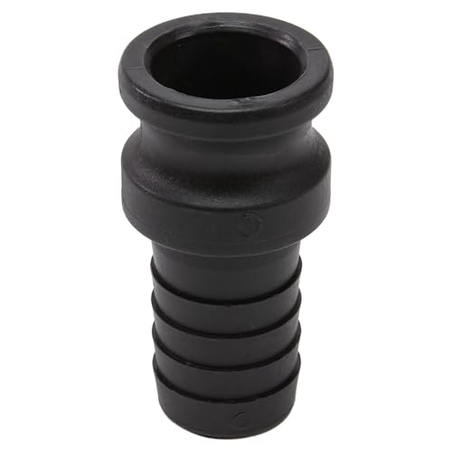 1 1/2" x 1 1/2" PVC Camlock Hose Shank Fitting - Plastic Hose Barb Coupler - Poly Type E Male Cam Lock Hose Adapter - Barbed Hose Cam & Groove Coupler