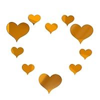 Adesivi Da Parete 3D A Forma Di Cuore - 10 Pezzi Per Camera Da Letto, Decorazioni Rosse Per Bambini - 2