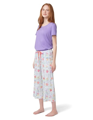 Image of HUE Women's Spring Pajama Separates Soft Whimsical Print Pjs with Flowers, Animals, Garden Themed Pjs, Cocktails