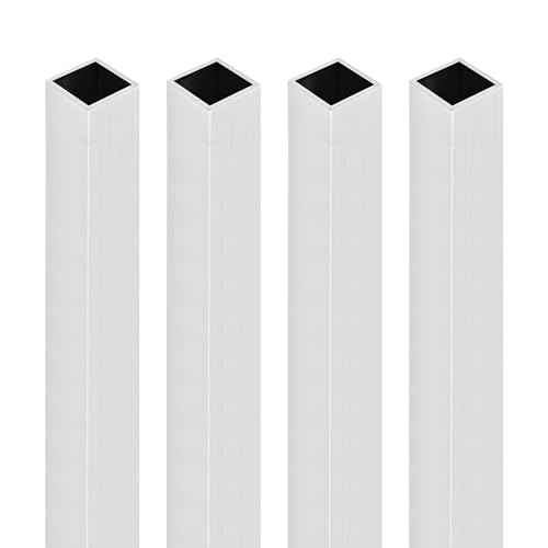 DTGN 20mmx20mmx2mmx200mm (Width x Wall Thickness x Length) Square Tube - 4Pack - Good for Industrial Housing Construction - 6063 Aluminum Square Tubing