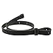 Nohma Leather Buffalo Hide Leather Rifle Gun Sling, Black/Black Stitch Amish Handmade 1" Wide