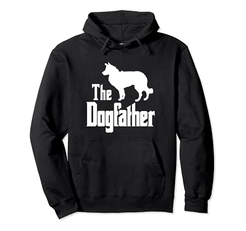 The Dogfather - funny dog gift, funny Border Collie Pullover Hoodie, Black, S