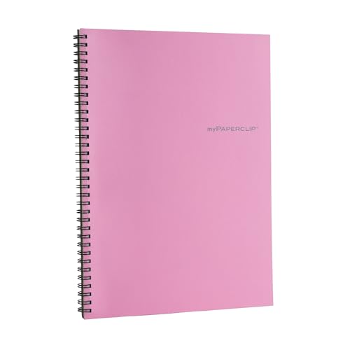 Image of myPAPERCLIP NeoWiro B5 Spiral Ruled Notebook | 160 Pages, 80 GSM, 250 GSM Soft Cover, B5 (6.93 x 9.84 in) | Wiro Bound | Pink