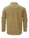 Eisctnd Men's Flannel Lined Shacket Lightweight Warm Snap Western Plaid Shirt Jacket for Outdoor Cowboy Casual Work(Khaki-XL)