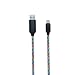 Produktbild 2GO Datenkabel & Ladekabel Tricolor - dreifarbig beleuchtetes LED-Kabel - 100cm - Aluminium Stecker - für Apple Geräte mit Lightning Anschluss, 797147
