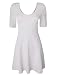 Tom's Ware Women Sophisticated Slim Fit Short Sleeve Flare Skater Dress