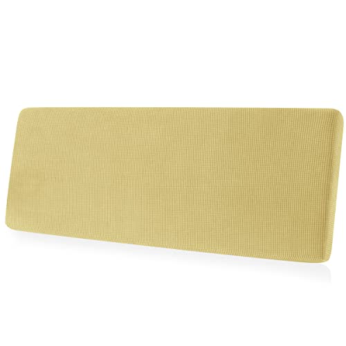 Image of CHUN YI Stretch Sofa Seat Cushion Cover, Fitted Sofa Couch Cushion Covers Furniture Protector, Replacement for Cushion Checks Jacquard Sofa Seat Furniture Cover(2 Seater,Mustard)