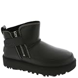 UGG Women's Classic MINI Moto Boot Fashion, Black, 9