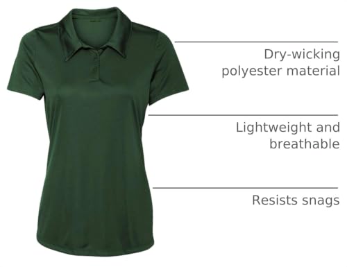 Image of Opna Women's Dry-Fit Golf Polo Shirts 3-Button Golf Polo's in 20 Colors XS-3XL Shirt