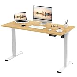 tablero madera mesa escritorio 【Controlador LED con Función de Memoria】Escritorio de pie con cuatro preajustes programables, puede guardar las cuatro alturas que desee. La altura exacta de su escritorio se muestra en un monitor que se obscurece automáticamente para reducir el consumo de electricidad una vez se para el escritorio. -Puerto de carga USB (1*TIPO-A, 1*TIPO-C)