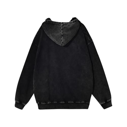 Ymosrh Men's Hoodies, Long Sleeve Casual Distressed Pullover Hoodie Sweatshirts with Pocket Streetwear, M-3XL2
