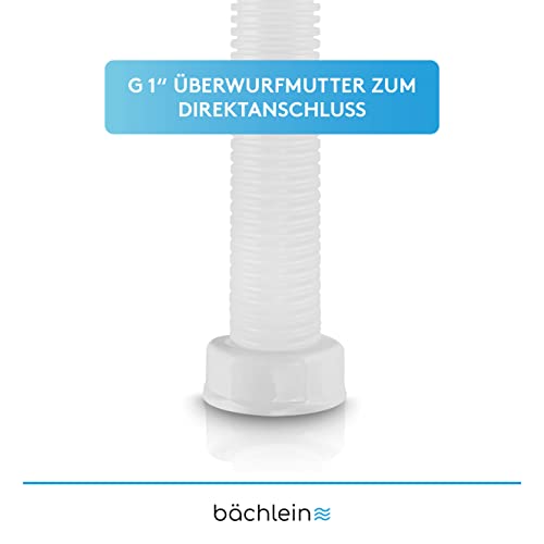 Bächlein Siphon für die Küchenspüle (Überlauf-Set - Spülenablauf), 400mm Komplettset zum Anschluss des Überlaufs