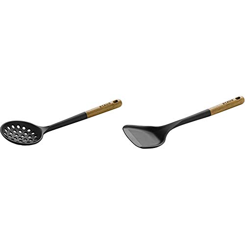 staub ストウブ 「 シリコン スキミングレードル 」 おたま 【日本正規販売品】 Ustensiles Skimming ladle 40503-100 & 「 シリコン ウォックターナー 」 フライ返し 【日本正規販売品】 Ustensiles W