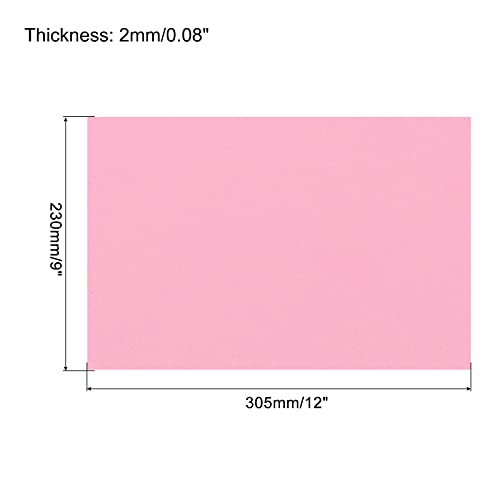 Image of uxcell EVA Foam Sheets Pink 12 Inch x 9 Inch 2mm Thickness for Crafts DIY Pack of 30
