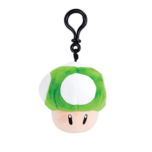 Preisvergleich Produktbild Nintendo Mario Kart Mocchi Mocchi Plüsch Spielzeug Schlüssel-Anhänger 1Up Mushroom Pilz / Mitgebsel für Kinder-Geburtstage Ranzen Rucksack Tasche 10 cm - grün Weiss