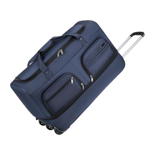 Luggage Bag with Wheels Travel Suitcase Easy to Use, Convenient, Wheeled Rolling Duffel Bag for Outdoor Men and Women, Blue